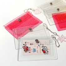 투명카드홀더 PVC 카드지갑 글리터 포카꾸미기 케이스