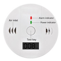 이산화탄소경보기 캠핑용일산화탄소 가스누설 감지기 연기 산소농도 LCD CO 센서 혼자 작업 85dB 사이렌 사, 01 WHITE