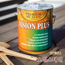 [VISIONPLUS] 목재내부 침투형 오일스테인 4L, 투명, 1개