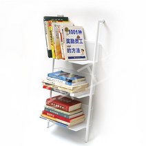 철제 계단식 인테리어 사다리형 선반 잡화 화분 책꽂이 코너장 모서리 다용도 소품, D.흰색 3단