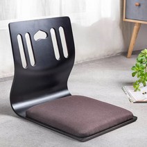 다리 등받이 일본식 다다미 빈백 쇼파 일반 방석 허리의자, C01-복장을 갖추다, T01-블랙호두색 하트 커피 마 두