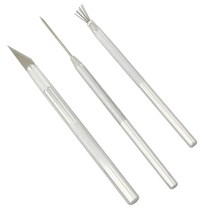 ZYAMY 3IN1 조각 도구 세트 깃털 핀 조각 나이프 및 프로 바늘 와이어 텍스처 도자기 점토 도구 키트 브러시 도구 세라믹 모델링 도구