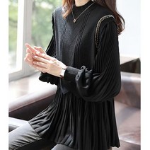 에스플린 펄장식주름배색니트 S2DKN011B