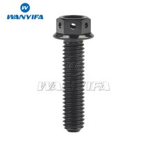 스크류 스크류볼트 콘크리트피스 Wanyifa 티타늄 볼트 M6 M8x 10 15 20 25 30 35 40 45 50 55 60mm 플랜지 내부 육각 머리 나사 바이크 바이크 바이, [05] Blk, [02] M6, [11] 10mm