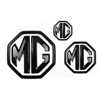 mg hs zs 65 자동차 스타일링 플라스틱 자동차 스티커 자동차 후면 엠블럼 전면 그릴 배지 하이 엔드 데칼 자동 외부 장식, 탄소 섬유, mg zs 2017-2020, 3ps 전방 후방 조향