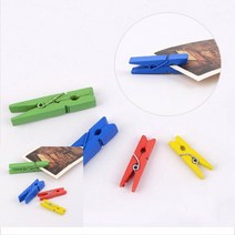 미니 컬러 폴라로이드 사진 꾸미기 노끈 걸이 벽에 붙이기 나무집게 즉석 홀더, 4.5cm