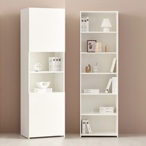 BC9778 레트라책장 수납장 600(B-상하수납형) DVX, 화이트