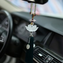 무사고 기원 연꽃 차걸이 새차고사 부처님 새차선물 불교 차량용염주, 단품, 1개