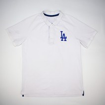 1529.MLB LA 자수 솔리드 반팔카라티셔츠/정품/남성