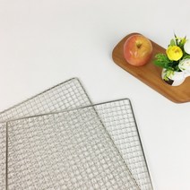 오메가키친 스텐망 사각석쇠 고기불판, 65 X 65