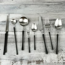 벨르 커트러리 실버블랙 (12타입) 양식기 수저세트, 디저트포크, 벨르커트러리