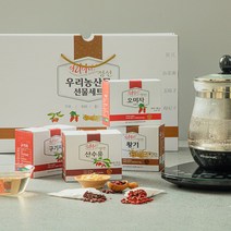 오일장 [정선농협] 한차선물세트(황기2/오미자2/산수유1/구기자1), 1세트, 황기차+오미자차+산수유차+구기자차
