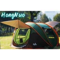 HongNuo 옥외 거실형텐트 5-8사람, 5-8, 다크그린1