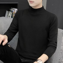 이유까까 남성용 프리미엄 반폴라 니트