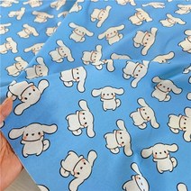 천원단 원단천 Sanrio-Cinnamoroll 강아지 145 면 직물 cm 너비 의류 Hometextile 쿠션 커버 바느질 작업 D, 06 (6)_01 0.5yard (45X140cm)
