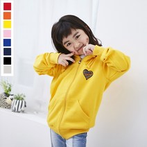 고급특양면_반전 투톤 스팽글 짚업 후드 티셔츠-컬러오브하트(아동성인/8컬러)