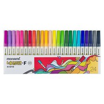 모나미 네임펜F 24색 세트 중간 글씨용 컬러풀, 단품