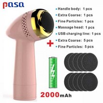 전동 발 각질 제거기 뒷꿈치 발바닥 각질 굳은살 제거 그라인더 USB 충전식 발 뒤꿈치 관리 도구 페디큐어 기계 껍질 굳은 살 페디큐어 전문가, 핑크 1200mA 1PC 10PC