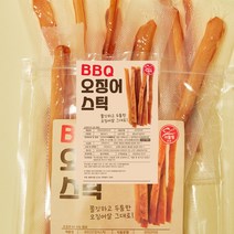 [어물쩡 오징어] 이카소면 바베큐 조미 스틱 오징어 눈꽃오징어 영화관오징어 장족 망족, BBQ오징어스틱, 1개, 200g