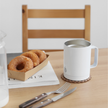 [1+1] BPA free 화이트스텐 보온보냉 머그텀블러 350ml