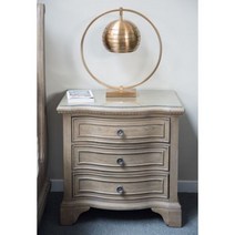 [벨라지오퍼니쳐] 크라우즈너 미국 명품수입가구 엔틱가구 서랍장 원목 3단 협탁 791-670, 유리 추가 안함