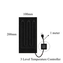 전기장판 5V USB 전기 난방 필름 패드 열 탄소 섬유 원적외선 히터 랩 애완 동물 재킷 조끼 장갑 양말 바지 벨트 옷, [01] 5V, [10] 200x100mm