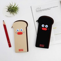 펜홀더 필기구 정리 문구류 소품보관 실리콘 펜케이스 펜슬 파우치 필통, 번토스트