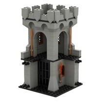moc 빌딩 블록 장면 중세 고대 도시 벽 탑 문 성벽 액세서리 레고와 호환 가능, [09] 작은 성벽 세트(1567개)
