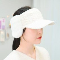 자베르 여성 겨울 골프 귀마개 모자 귀도리 니트 썬캡