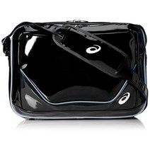 Asics 아식스 캐쥬얼 스포츠백 에나멜 숄더백, BLACK G