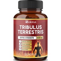 트리뷸러스 테레스트리스 8650 mg 아쉬와간 톱 팔메토 마카실라짓 함유한 최고의 효능 에너지 기분 체력 성능향상을 위한 보충영양제, 90정x한병
