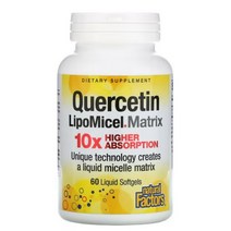 Natural Factors Quercetin LipoMicel Matrix 네추럴팩터스 퀘르세틴 리포미셀 매트릭스 60 소프트젤 X 2팩, 60정, 2개