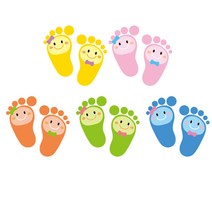 축광발바닥 스티커5매입 아기 욕실 발판 매트 화장실 욕실 욕조 미끄럼방지스티커 계단 복도, NO.324 노랑