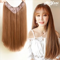 하이유니 스트레이트 펌 반가발 60cm, 네츄럴블랙, 1개