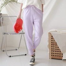 허리밴딩 트임 레터링 라벨 조거팬츠 트레이닝복 편안한 홈웨어