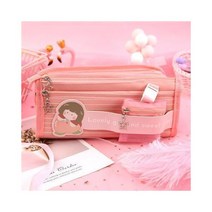 Kawaii Sanrioed-애니메이션 만화 시리즈 시나모롤 마이 멜로디 쿠로미 귀여운 패션 대용량 펜 파우치 문구 케이스 선물, Peach Girl