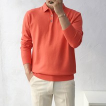 남자 부드러운 캐시 스판 단추 헨리 카라넥 니트