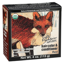 라이트마운틴 헤나 염색약 레드 113g Light Mountain Natural Hair Color & Conditioner Red, 3개