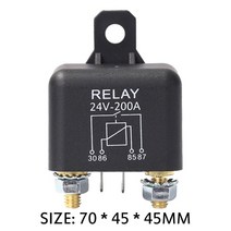 차량용 릴레이 자동차 소켓 12/24V 100A/120A/200A 자동차 시동 릴레이 보호 전력 제어 모듈 차량 교체 액, 05 24V 200A
