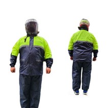 형광우비 6XL 130kg 남자 레인코트 큰옷