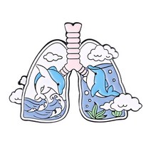 실험실 소모품 장기 꽃 에나멜 핀 바디 내부 뇌 폐 식물 나비 브로치 옷깃 여성 파워 배지 의료 보석 펑크, 한개옵션1, 10 style9
