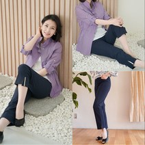 P90882 실버큐빅 쿨링 일자밴딩팬츠엄마옷 쇼핑몰