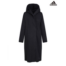 아디다스 adidas 여성 블랙 후드넥 디자인 롱자켓