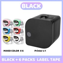 페이지라벨기 네임스티커프린터 라벨프린터 Phomemo P12 Protable 라벨 프린터 무선 BT 열전 사 제조업체 D, 02 Black-Mix Color