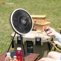 라그렌 문라이트 캠핑 써큘레이터 휴대용 무선 선풍기 LED 랜턴 멀티팬 타프팬 실링팬, 크림, 크림