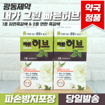 광동제약 내가 그린 빠른 허브 헤어칼라 염색약 x 2개 1호 2호 약국정품 셀프염색, 2호 연한흑갈색 2개