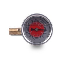 MSCRP-연료 압력 액체 충전 레귤레이터 게이지 어댑터 키트 0-100PSI 오일 프레스 연료 범용 알루미늄, 01 빨간