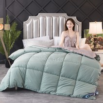 한겨울용 구스이불 거위털이불 겨울이불 구스다운 90~99% 구스이불 코튼구스이불, 그린 그린