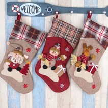 크리스마스 양말 주머니 트리 장식 인테리어 Xmas-S2, 눈사람