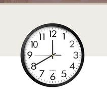 CLOCK 인테리어 사무실 거실 모던 심플 벽시계 1P, 블랙